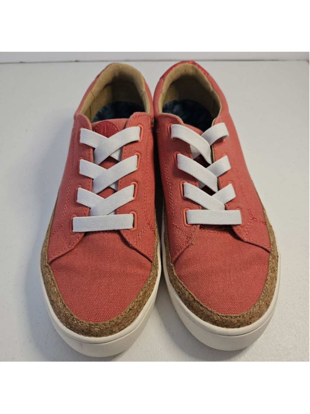 Revitalign Hermosa Red Canvas Slip On Sneakers Size 7.5 Orthotic Comfort Support - Picture 3 of 12